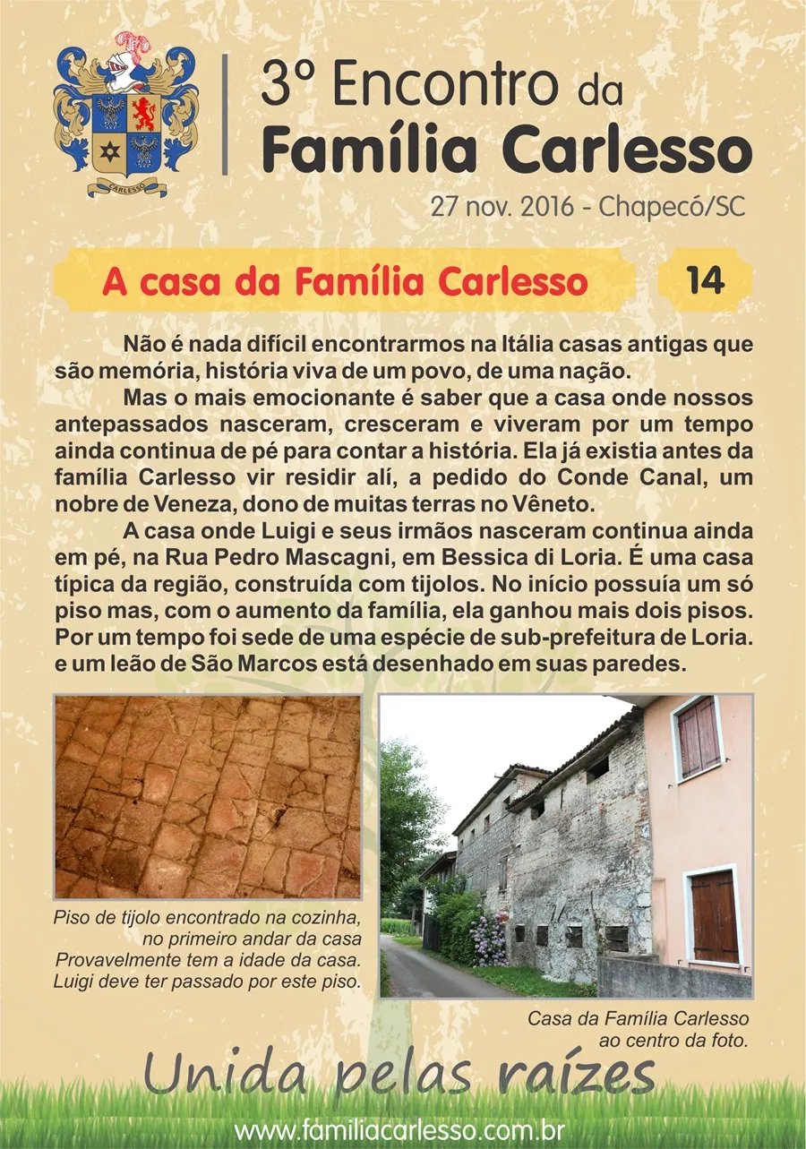 História da Família Carlesso, painel 14: A casa da Família Carlesso